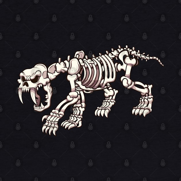 Sabertooth Skeleton by TheMaskedTooner